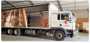 Another Phoenix Consolidated truck being prepared for goods destined for Zimbabwe