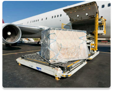 loading cargo on a jet